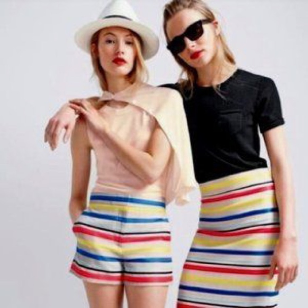 J. Crew Striped Jacquard Shorts size 6
